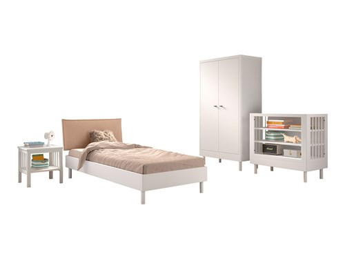 Chambres complètes-Combinaison de chambre d'enfant Forrest Beech 4-hêtre laqué blanc-Vipack-maill-0