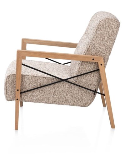 Fauteuils cuir-Northon, fauteuil avec accoudoir en bois vintage clay  white  black-Henders & Haze-23