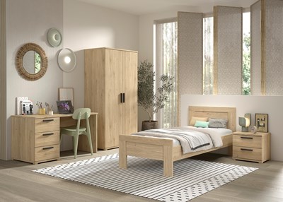 Chambres complètes-Combinaison de chambre d'enfant Sam 2-Vipack-mailleux-1