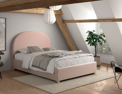 Lit enfant-MOON STORAGE LIT 140 x 200 cm BOUCLÉ ROSE-Vipack-mailleux-5