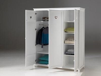 Garde-robe-AMORI ARMOIRE 3 PORTES BLANC-Vipack-mailleux-4