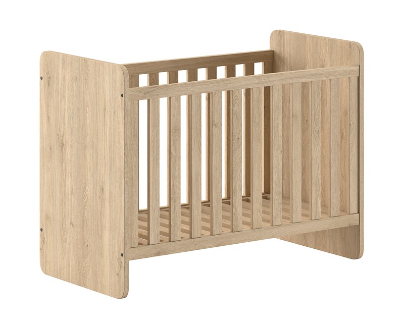Lit bébé-SAM LIT ÉVOLUTIF 60 x 120 cm + 90 x 200 cm CHÊNE-Vipack-mailleux-0