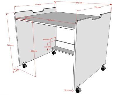 Bureau-PRIMO BUREAU POUR LIT MI-HAUTEUR BLANC-Vipack-mailleux-2