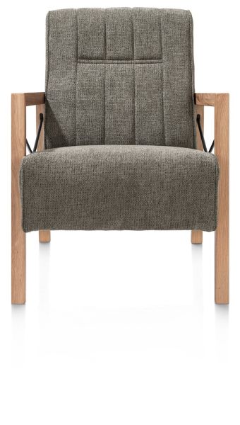 Fauteuils cuir-Northon, fauteuil avec accoudoir en bois vintage clay  white  black-Henders & Haze-1