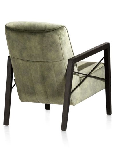 Fauteuils cuir-Northon, fauteuil avec accoudoir en bois vintage clay  white  black-Henders & Haze-10