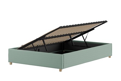 Lit enfant-MOON STORAGE CADRE DE LIT 140 x 200 cm BOUCLÉ VERT-Vipack-mailleux-3