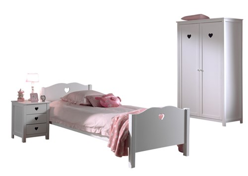 Chambres complètes-Combinaison de chambre d'enfant Amori 3-blanc-Vipack-mailleux-0