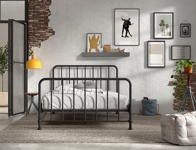 Lit enfant-BRONXX LIT 140 x 200 cm NOIR-Vipack-mailleux-1
