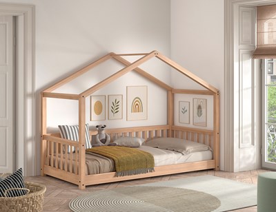 Lit enfant-SEDA LIT CABANE 90 x 200 cm HÊTRE NATUREL-Vipack-mailleux-4