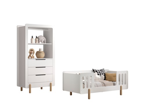 Chambres complètes-Combinaison de chambre d'enfant Smile-Vipack-mailleux-0