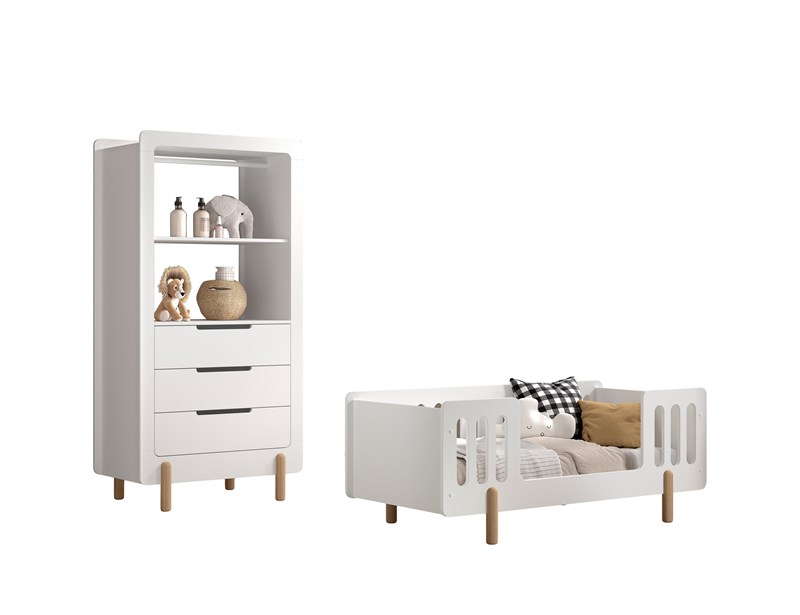 Chambres complètes-Combinaison de chambre d'enfant Smile-Vipack-mailleux-0