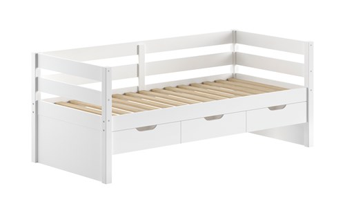 Lit enfant-MARGRIT LIT CAPITAINE (92) 90 x 200 cm BLANC-Vipack-mailleux-0