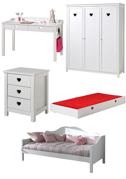 Chambres complètes-Combinaison de chambre d'enfant Amori 2-blanc-Vipack-mailleux-0