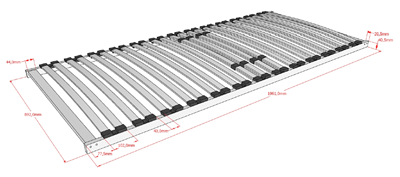 Sommier-SOMMIER CADRE 26 LATTES 90 x 200 cm-Vipack-mailleux-1