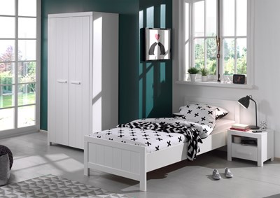 Chambres complètes-Combinaison de chambre d'enfant Erik 3-blanc de la collection erik-Vipack-mail-1