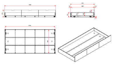 Lit tiroir-MARGRIT LIT GIGOGNE 90 x 190 cm BLANC-Vipack-mailleux-2