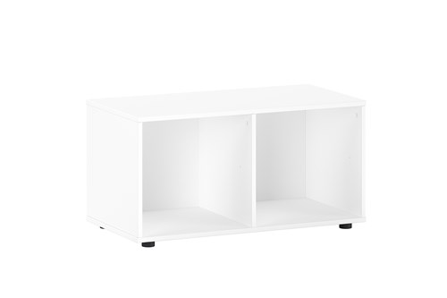 Bibliothèque-PRIMO BIBLIOTHÈQUE POUR LIT MI-HAUTEUR BAS BLANC-Vipack-mailleux-0