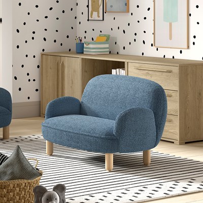 Chaise à bascule-ROCKY SOFA DOUBLE MINI BOUCLÉ DAVIS BLEU-Vipack-mailleux-1