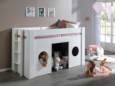 Lit mi-hauteur-FREYA LIT MI-HAUTEUR 90 x 200 cm BLANC-Vipack-mailleux-4