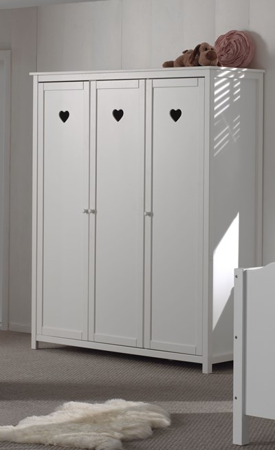 Chambres complètes-Combinaison de chambre d'enfant Amori 3-blanc-Vipack-mailleux-10