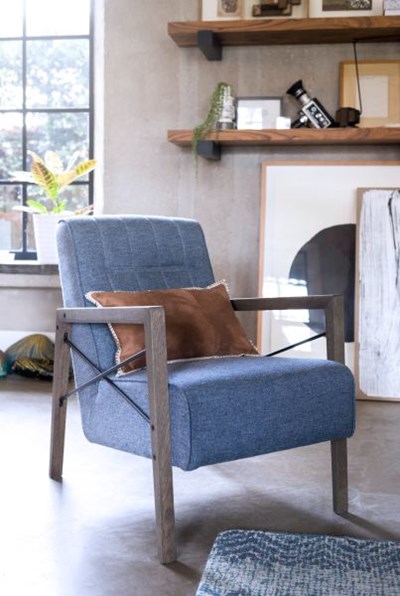 Fauteuils cuir-Northon, fauteuil avec accoudoir en bois vintage clay  white  black-Henders & Haze-28