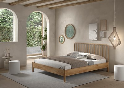 Lit enfant-OLIVE LIT 180 x 200 cm SPINDLE CHÊNE-Vipack-mailleux-1