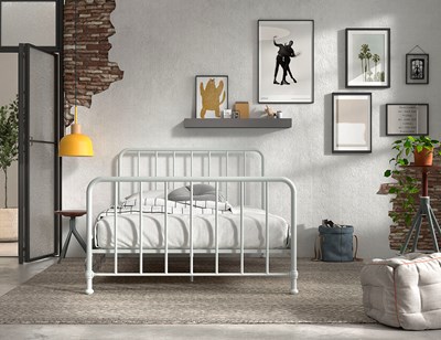 Lit enfant-BRONXX LIT 140 x 200 cm BLANC-Vipack-mailleux-1