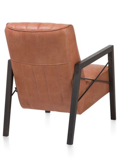 Fauteuils cuir-Northon, fauteuil avec accoudoir en bois vintage clay  white  black-Henders & Haze-17
