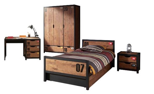 Chambres complètes-Combinaison de chambre d'enfant Alex 5-Vipack-mailleux-0