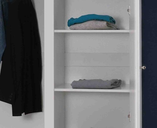 Tablette-LARA ARMOIRE 2 PORTES ÉTAGÈRE SUPPLÉMENTAIRE BLANC-Vipack-mailleux-0