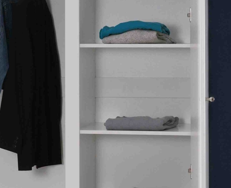 Tablette-LARA ARMOIRE 2 PORTES ÉTAGÈRE SUPPLÉMENTAIRE BLANC-Vipack-mailleux-0