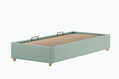 Lit enfant-MOON STORAGE CADRE DE LIT CÔTÉ LONG 90 x 200 cm BOUCLÉ VERT-Vipack-mailleux-3