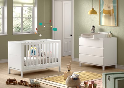 Chambres complètes-Combinaison de chambre d'enfant Eva 4-blanc-Vipack-mailleux-1