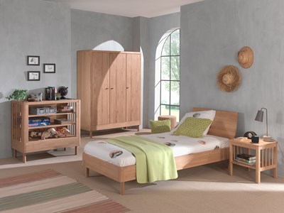 Chambres complètes-Combinaison de chambre d'enfant Forrest Oak 2-chêne-Vipack-mailleux-1