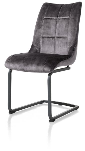 Chaise Mischa/Laurent anthracite pieds traîneau carré avec poignée de la marque Henders & Hazel disponible chez Mailleux
