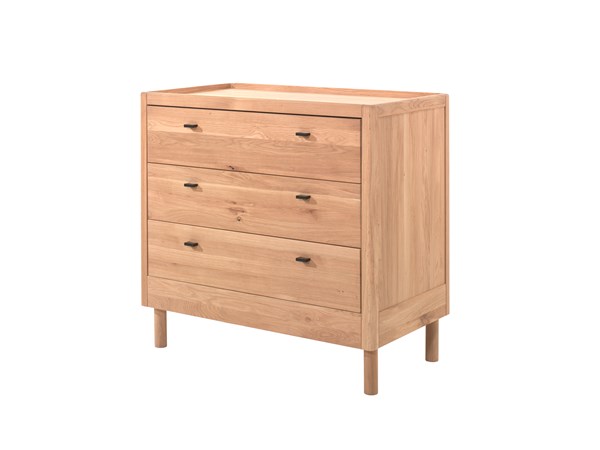 Commode-FORREST COMMODE 3 TIROIRS CHÊNE-Vipack-mailleux-0