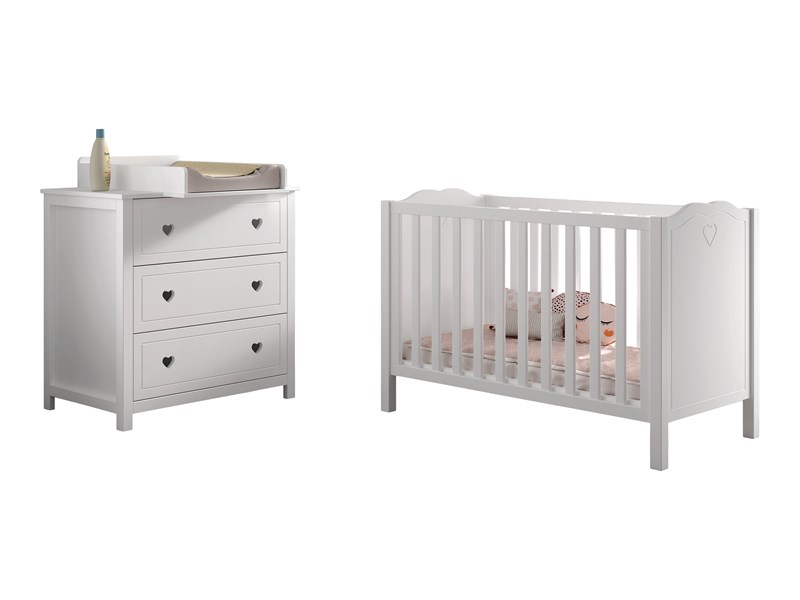 Chambres complètes-Combinaison de chambre d'enfant Amori 4-blanc-Vipack-mailleux-0