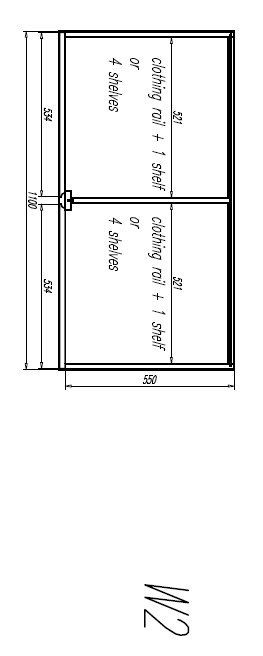 Garde-robe-LARA ARMOIRE 2 PORTES BLANC-Vipack-mailleux-2