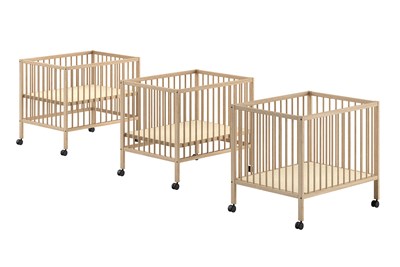 Parc bébé-DINO PARC BÉBÉ 95 x 75 cm NATUREL-Vipack-mailleux-3