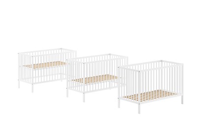Lit bébé-DINO LIT BÉBÉ 60 x 120 cm BLANC-Vipack-mailleux-3