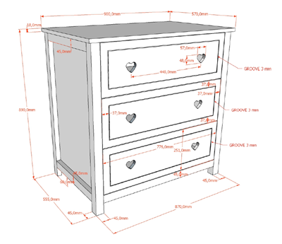 Chambres complètes-Combinaison de chambre d'enfant Amori blanc-Vipack-mailleux-2