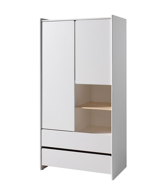 Garde-robe-KIDDY ARMOIRE 2 PORTES BLANC-Vipack-mailleux-0