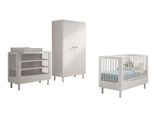 Chambres complètes-Combinaison de chambre d'enfant Forrest Beech 4-hêtre laqué blanc-Vipack-maill-0