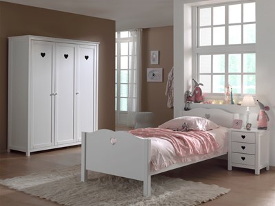 Chambres complètes-Combinaison de chambre d'enfant Amori 7-blanc-Vipack-mailleux-1