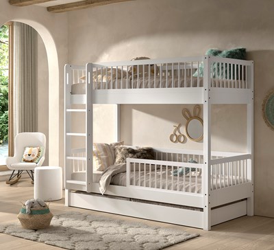 Chambres complètes-Combinaison de chambre d'enfant Forrest Beech hêtre laqué blanc-Vipack-mailleu-1