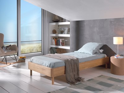 Lit enfant-FORREST CADRE&nbsp;DE LIT 90 x 200 cm CHÊNE-Vipack-mailleux-1