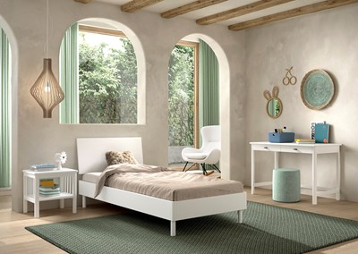 Chambres complètes-Combinaison de chambre d'enfant Forrest Beech 4-hêtre laqué blanc-Vipack-maill-1