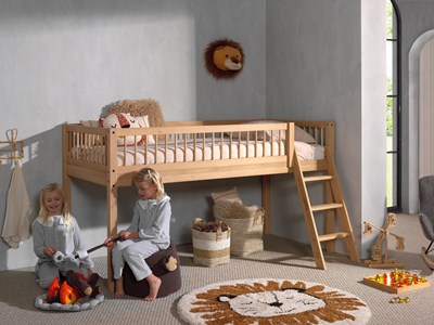Lit mi-hauteur-FORREST LIT MI-HAUTEUR 90 x 200 cm CHÊNE-Vipack-mailleux-5