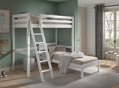Chambres complètes-Combinaison de chambre d'enfant Pino finition blanc-Vipack-mailleux-1