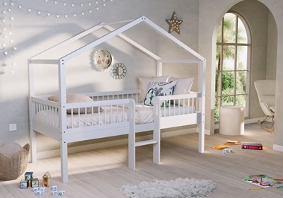 Chambres complètes-Combinaison de chambre d'enfant Forrest Beech hêtre laqué blanc-Vipack-mailleu-5